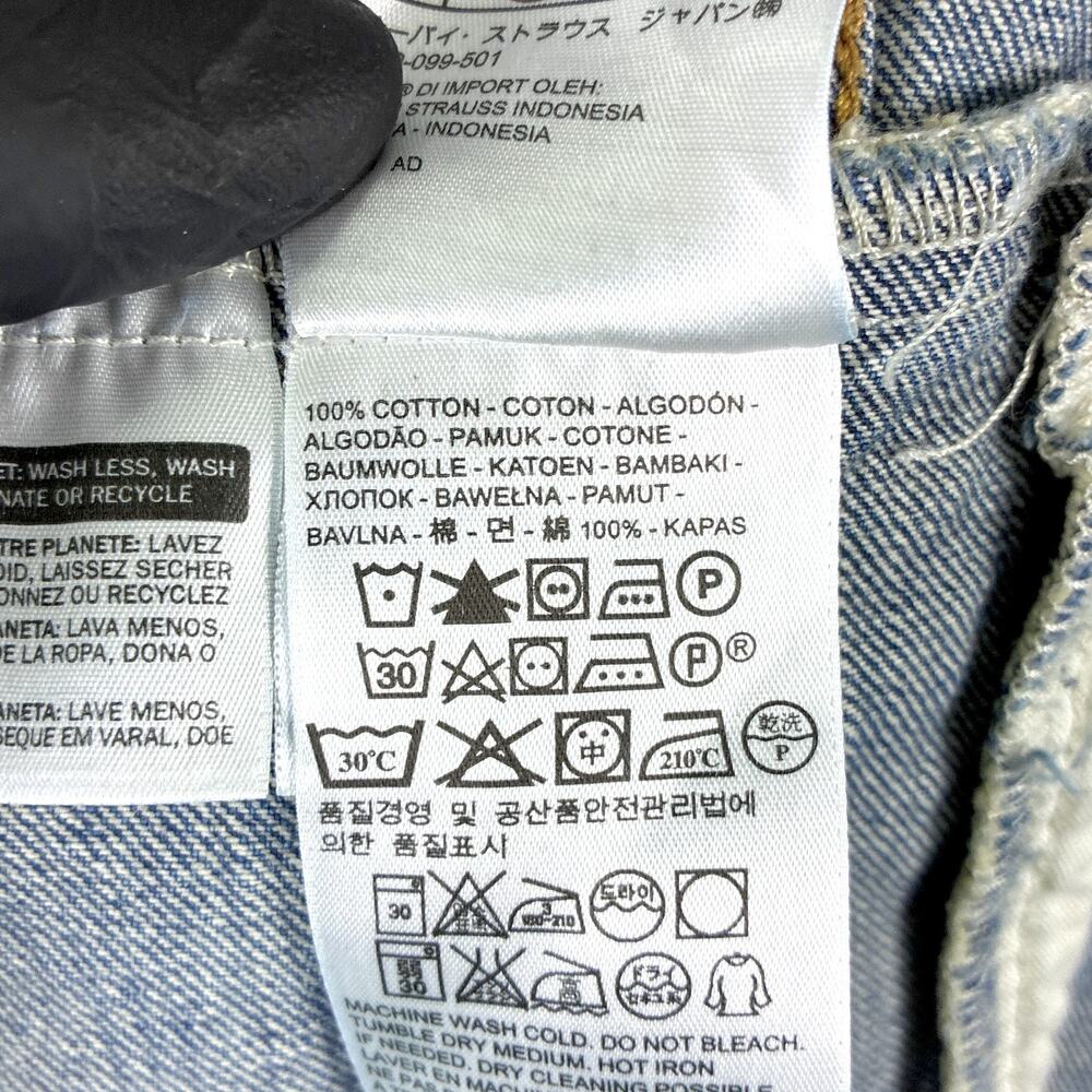 VTG Levis Trucker Jacket Mens L Denim Type 3 Faded Distressed Whiskered 72334 - Picture 14 of 14